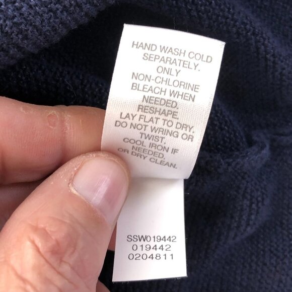 J. Jill Women's Cardigan Sweater Small Navy Blue Open Front Long Sleeve Knit - Picture 6 of 10